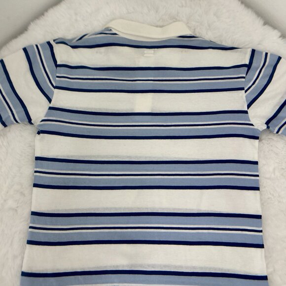 The Children’s Place Boys Blue & White Striped Polo Shirt - Picture 4 of 7